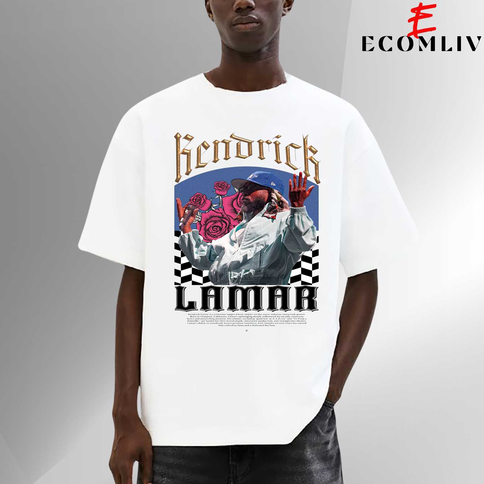 Kendrick Lamar Vintage Tee, 90s Inspired Rap Fit T-Shirt